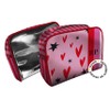 necessaire abacaxi - hearts onça pink cool