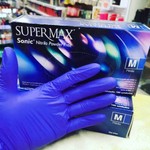 Luva de Nitrilo Sem Pó para Procedimentos Anti-Alérgica Supermax - 100 unidades