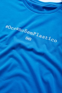 CAMISETA OCEANO SEM PLÁSTICO RECICLE