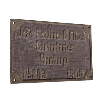 Foto do produto Placa Hamburgo 1905