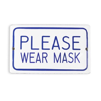 Foto do produto Placa Please Wear Mask