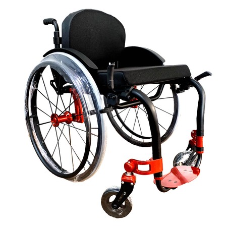 Cadeira de Rodas Monobloco Alumínio Ortomobil MB4 Xtreme Peso Leve com Encosto Rígido e Anodização