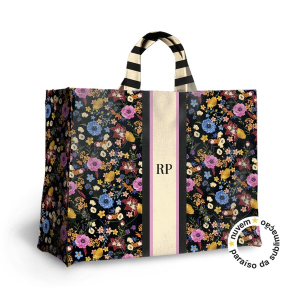 Foto do produto bolsa bag bag floral - preto