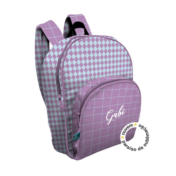 Foto do produto mochila infantil rgb - grid lilás