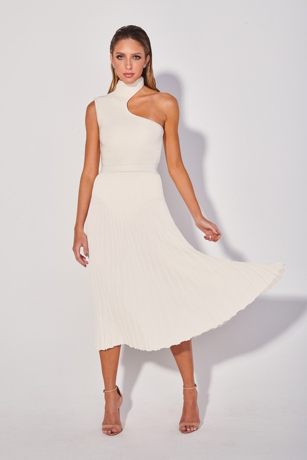 Foto do produto Saia Tricot Perli Off-White | Perli Tricot Skirt Off-White