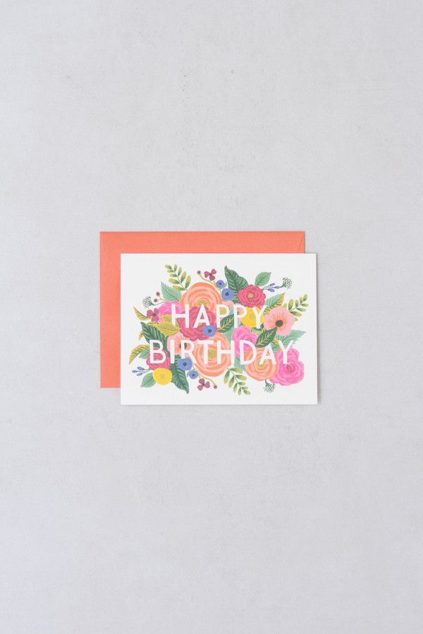 Cartão Happy Birthday Flowers