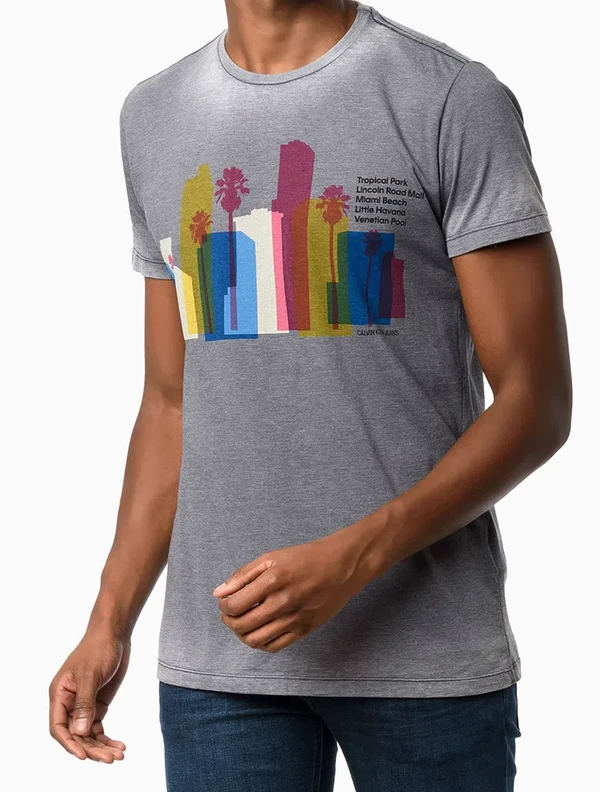 Foto do produto Camiseta Calvin Klein MC CKJ Devore Skyline