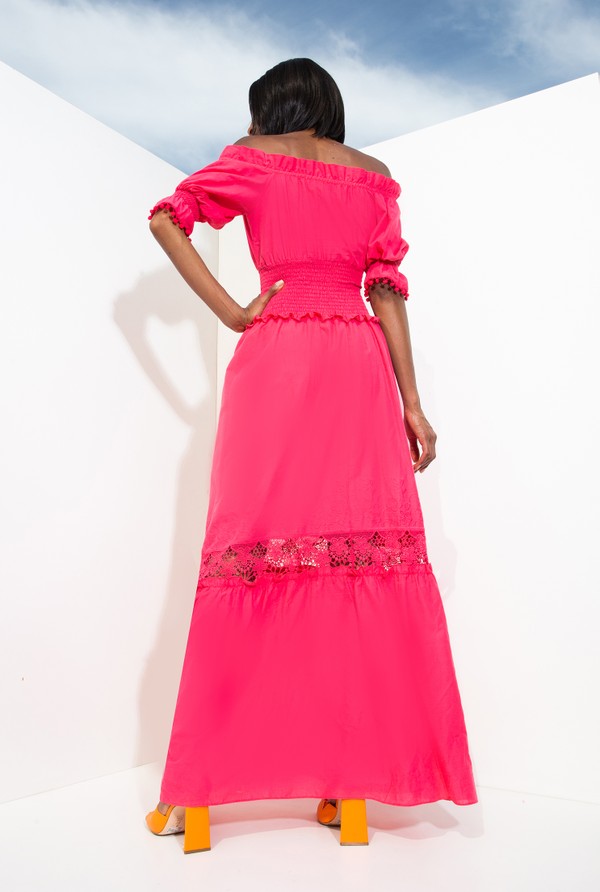Foto do produto Vestido Longo Ombro a Ombro Pink Cherry