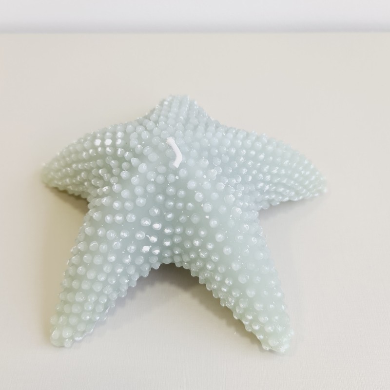 Vela Decorativa Natural Estrela do Mar Verde 13cm