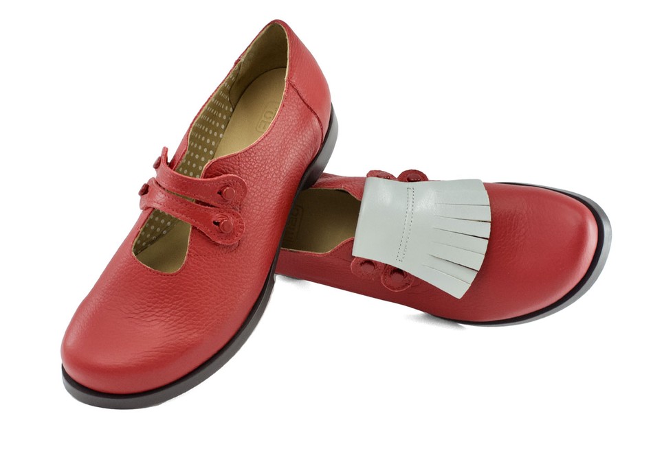 Sapato Doys Baixo Vermelho + Acessórios|Doys Red + Accessories