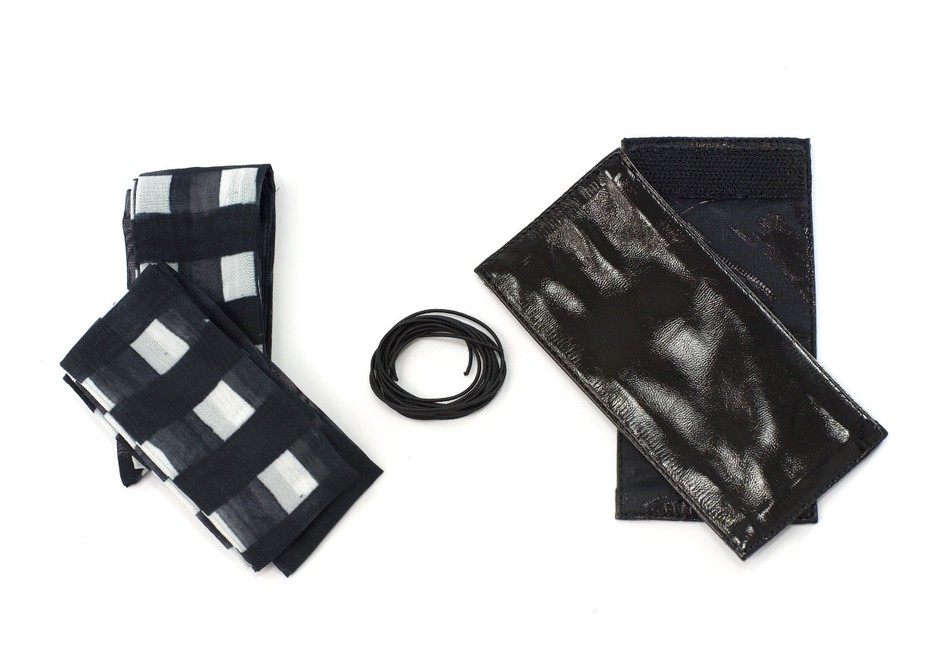 Origami Aberto Couro Preto + Acessórios|Origami Ab Leather Black + Accessories