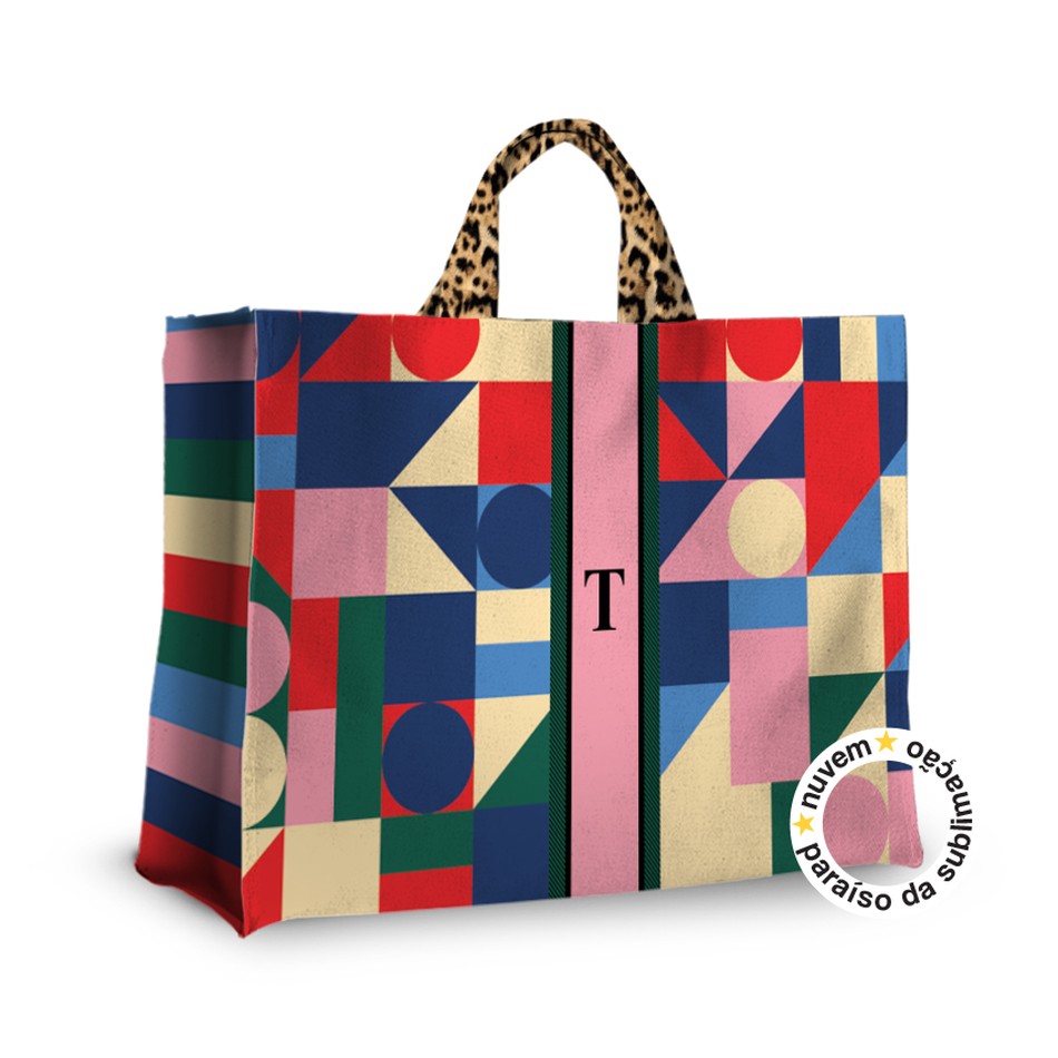 bolsa bagbag coleção primaverão - oncinha geométrico mix colors