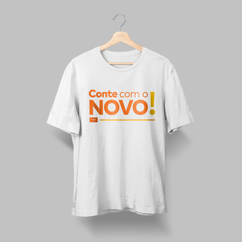 Camiseta Conte com o NOVO Branca (Unissex)