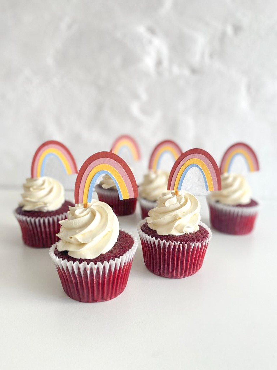 cupcakes arco-íris