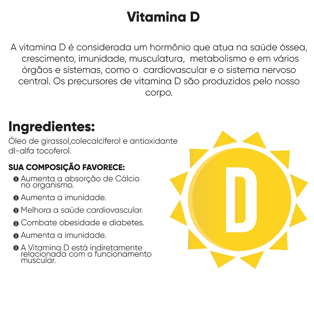 Vitamina D - Rocha D Plus - 30 Cápsulas