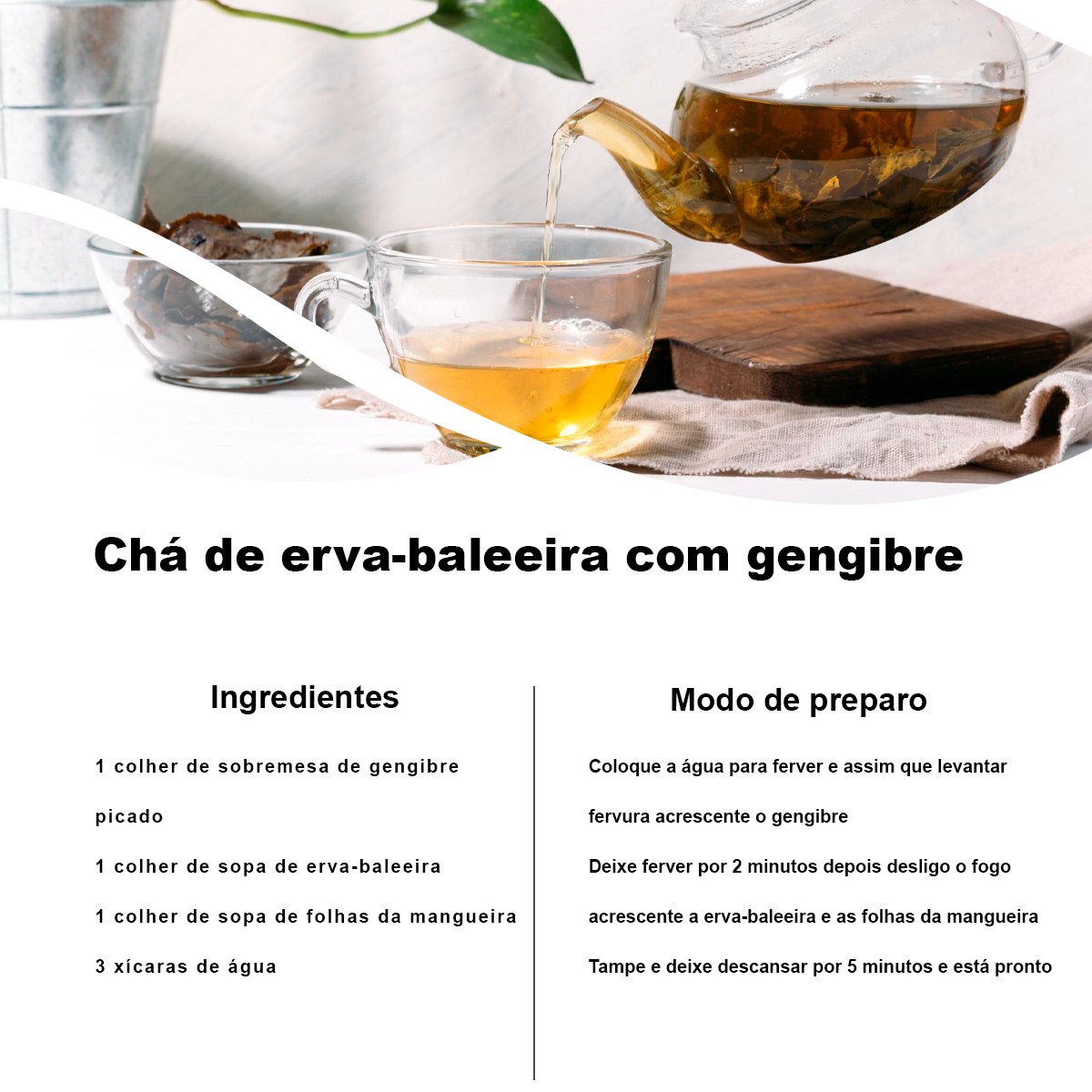 Kit 4 pct Chá de Erva Baleeira - Cordia Verbenacea - 50g